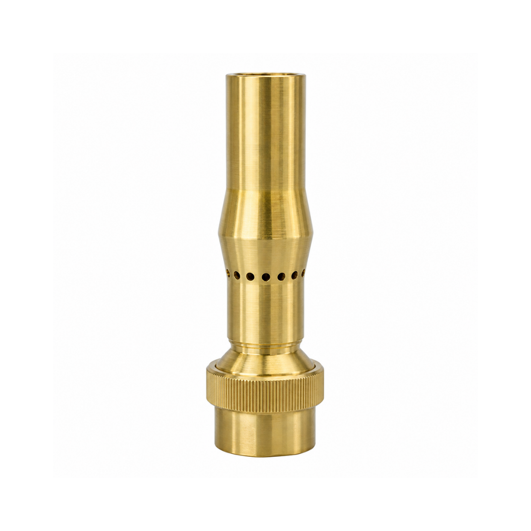 Frothy Aerated Fountain Nozzle for creating soft, highly aerated water displays in ponds, garden fountains and decorative water features