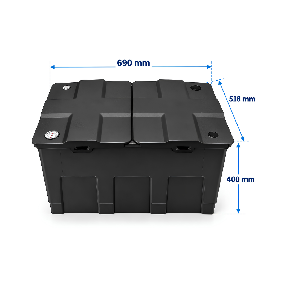 Gravity feed pond bio filter with foam and biological media for koi, fish and decorative ponds