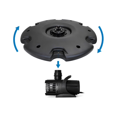 Large Floating Fountain for ponds, dams and lakes with decorative water spray displays and aeration