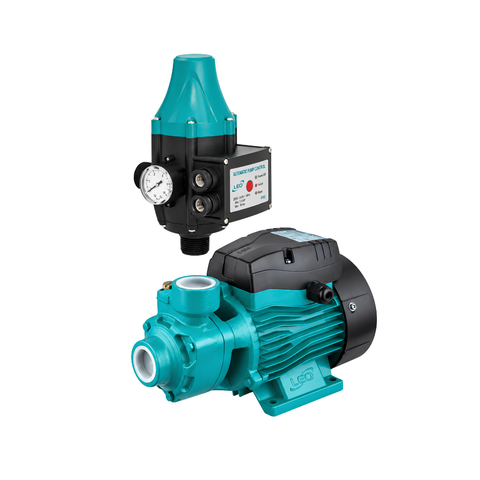 LEO APM37 0.37kW 220V peripheral water pump with automatic pressure controller, 2400L/h flow and 3.2 bar max pressure for domestic water supply