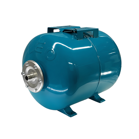 Leo 60 litre horizontal water pressure tank with 1-inch connection and 8 bar maximum pressure for domestic booster pump and clean water systems