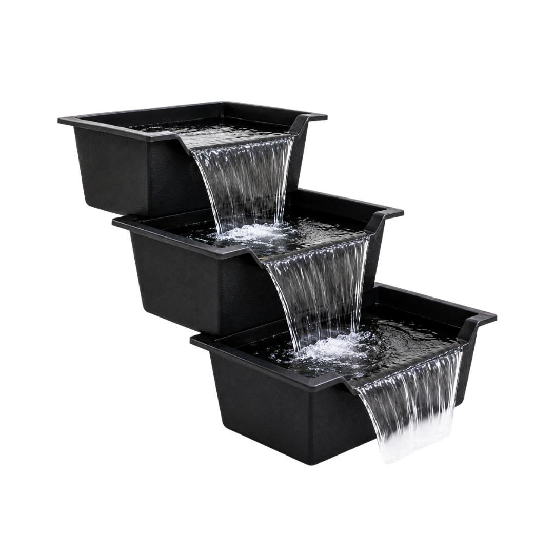 Lipped Pond Basin Waterfall - Stackable Water Feature Basin