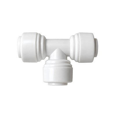 0.2mm ceramic misting nozzle with 1/4-inch T compression fitting for RO tubing, patio cooling, greenhouse humidification and misting systems