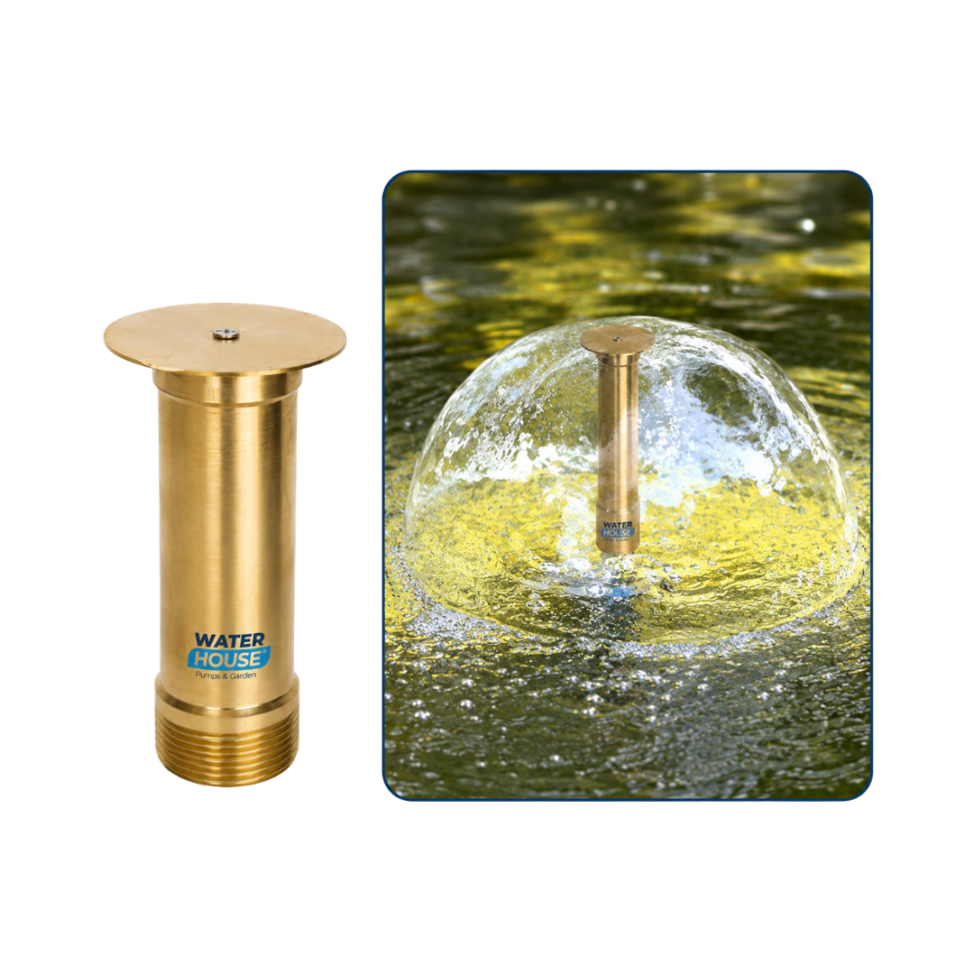 Mushroom Fountain Nozzle for creating smooth mushroom-shaped water displays in ponds, garden fountains and decorative water features