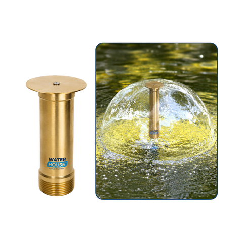 Mushroom Fountain Nozzle for creating smooth mushroom-shaped water displays in ponds, garden fountains and decorative water features