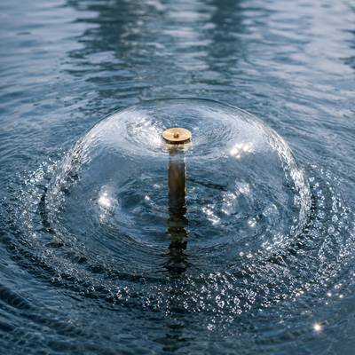 Mushroom Fountain Nozzle for creating smooth mushroom-shaped water displays in ponds, garden fountains and decorative water features