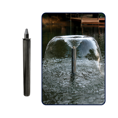 Stainless Steel Morning Glory Fountain Nozzle for wide water-film effects, ponds, lakes and decorative water features