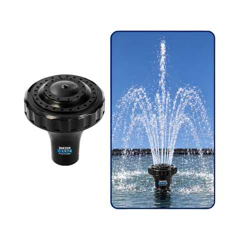 Plastic 3-Tier Fountain Nozzle for creating three-tier water displays in ponds, garden fountains and decorative water features