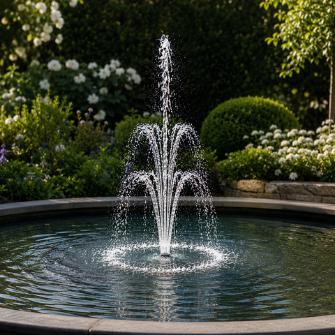 Plastic 3-Tier Fountain Nozzle for creating three-tier water displays in ponds, garden fountains and decorative water features