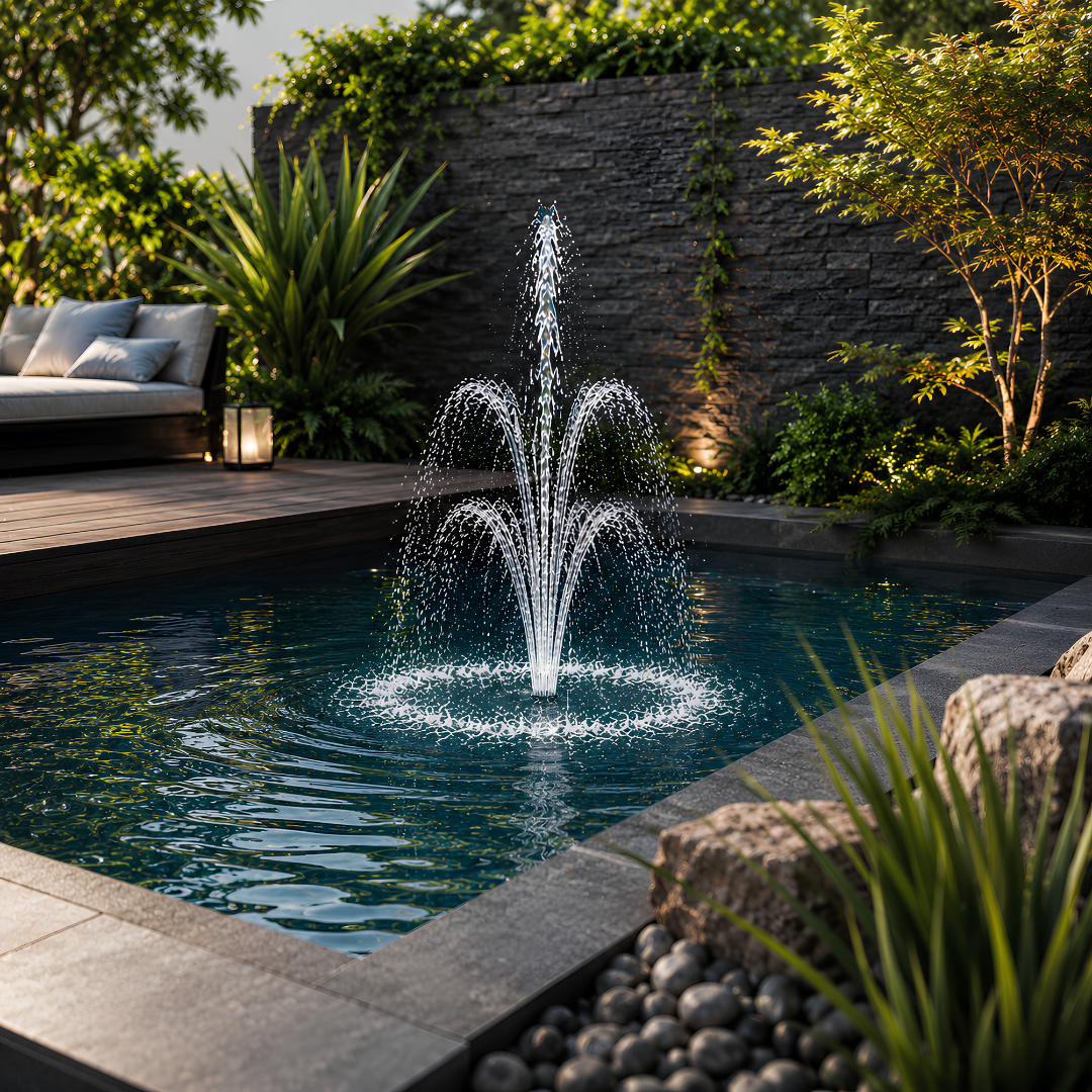 Plastic 3-Tier Fountain Nozzle for creating three-tier water displays in ponds, garden fountains and decorative water features