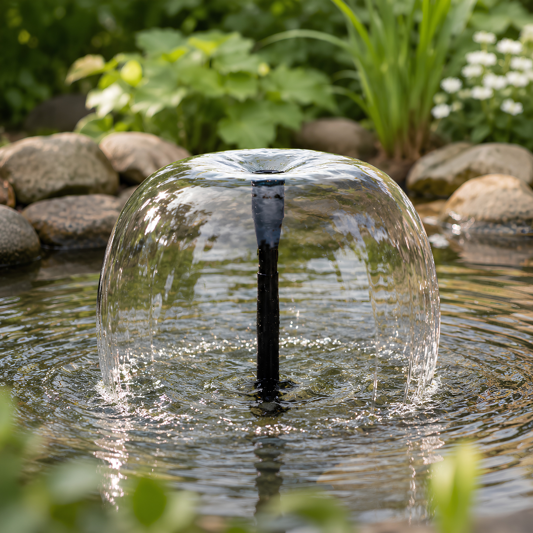 10-Piece Plastic Fountain Nozzle Kit for creating multiple water spray patterns in ponds, garden fountains and decorative water features