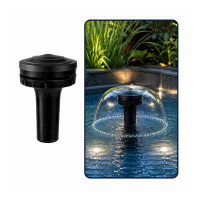 Plastic Mushroom Fountain Head for creating smooth mushroom-shaped water displays in ponds, garden fountains and decorative water features
