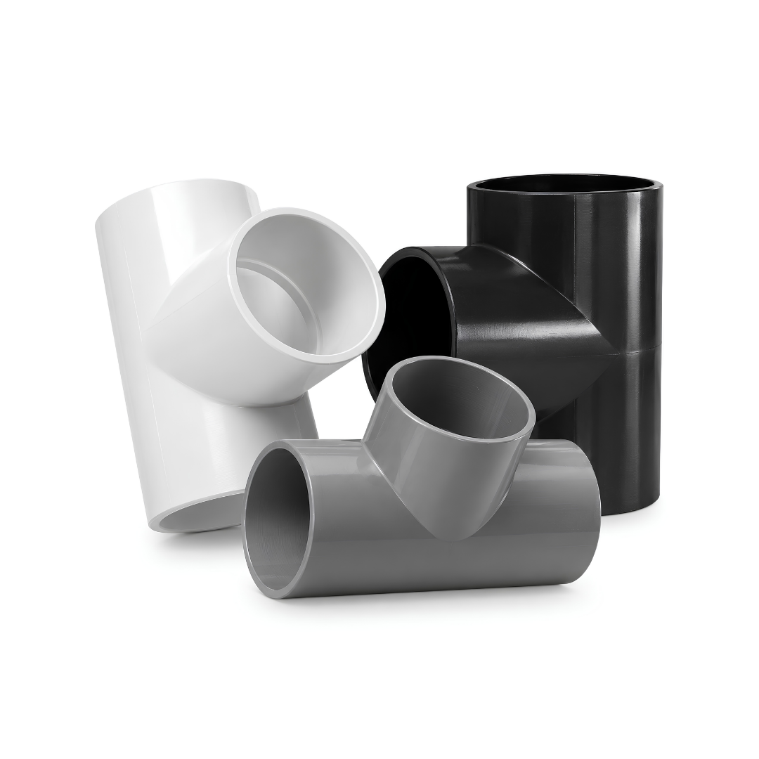 50mm Pool Tee 90° with three socket connections for swimming pool pipework