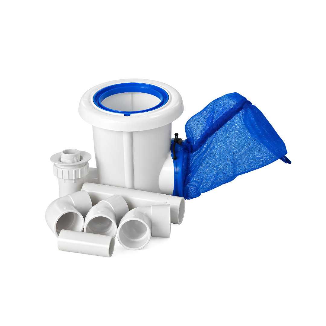 Poolskim swimming pool leaf catcher and surface skimmer with nylon mesh bag for removing floating leaves, grass, hair and debris from pools