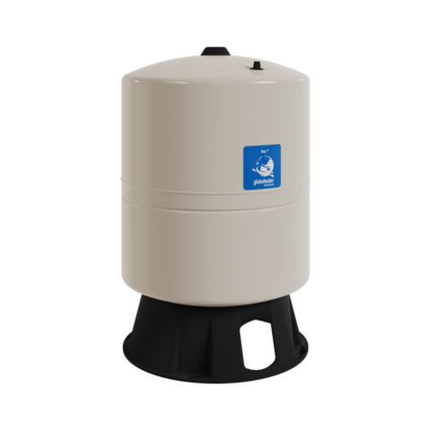 PressureWave Vertical Water Pressure Tanks available in 60L, 100L, 150L, 200L, 300L and 450L capacities, featuring steel construction, butyl diaphragm and stainless steel connections for booster pumps, irrigation and water pressure systems.