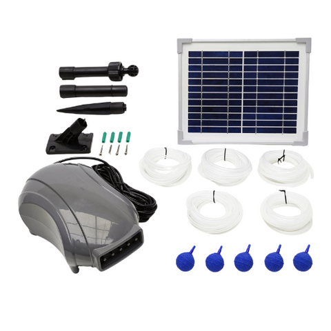 Solar Powered Air Pump with 5 Air Stones