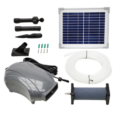 Solar Powered Air Pump with Single Large Air Stone