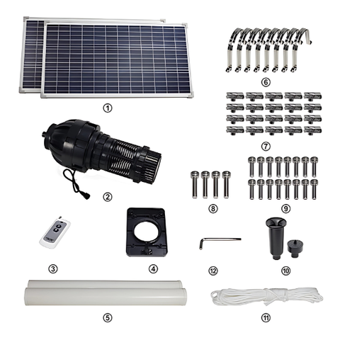 Solar Floating Fountain and Aerator - 5000 L/H
