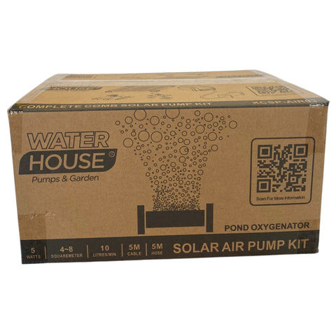 Solar Powered Air Pump with Single Large Air Stone