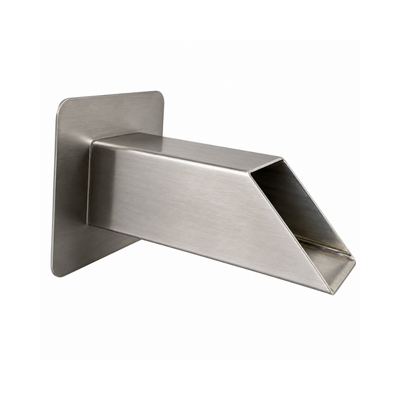 Square Stainless Steel Wall Spout for creating smooth cascading water flows in garden fountains, water walls and decorative water features