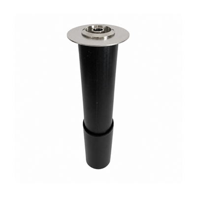 Stainless Steel Deck Jet Fountain Nozzle for creating arched water streams in pools, ponds, fountains and decorative water features