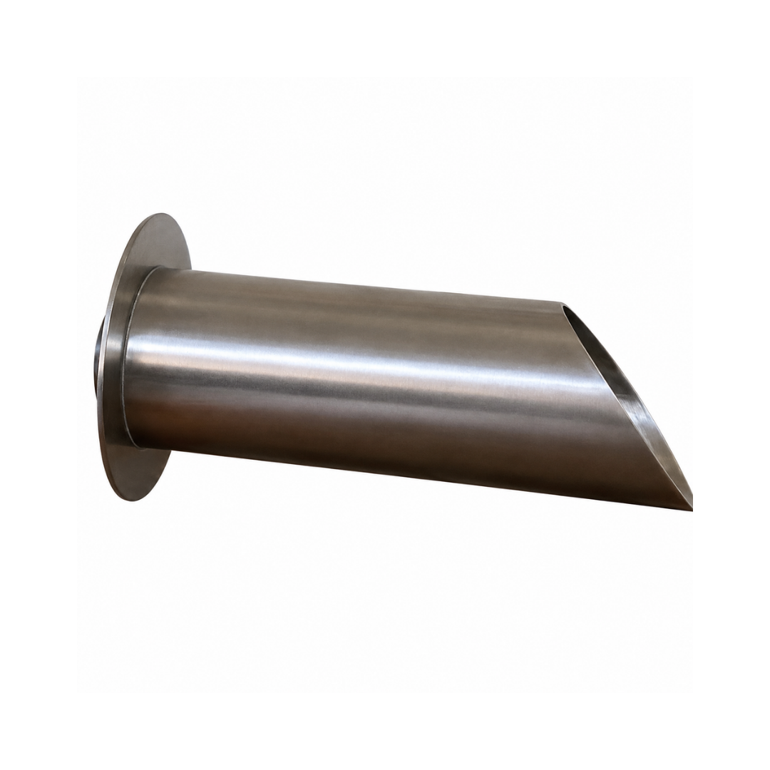 Stainless Steel Wall Spout for garden fountains, water walls, ponds and decorative water features