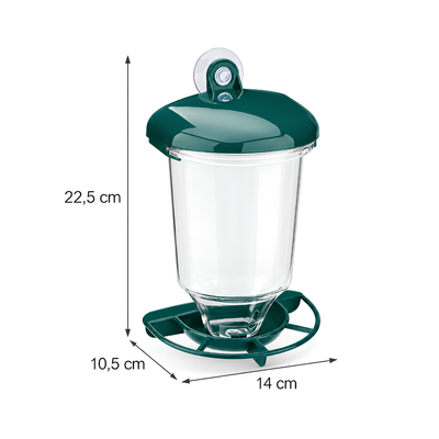 Waterhouse transparent window bird feeder with suction cup mount and 200ml seed holder for close-up birdwatching at home or in apartments