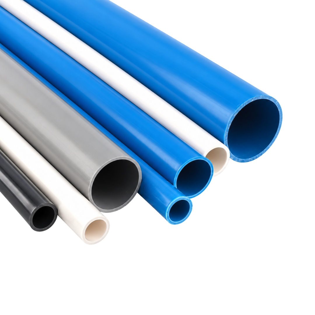 UPVC pressure pipe sold per metre for swimming pools, ponds, irrigation, pumps and plumbing, available in 20mm, 25mm, 32mm, 40mm and 50mm sizes