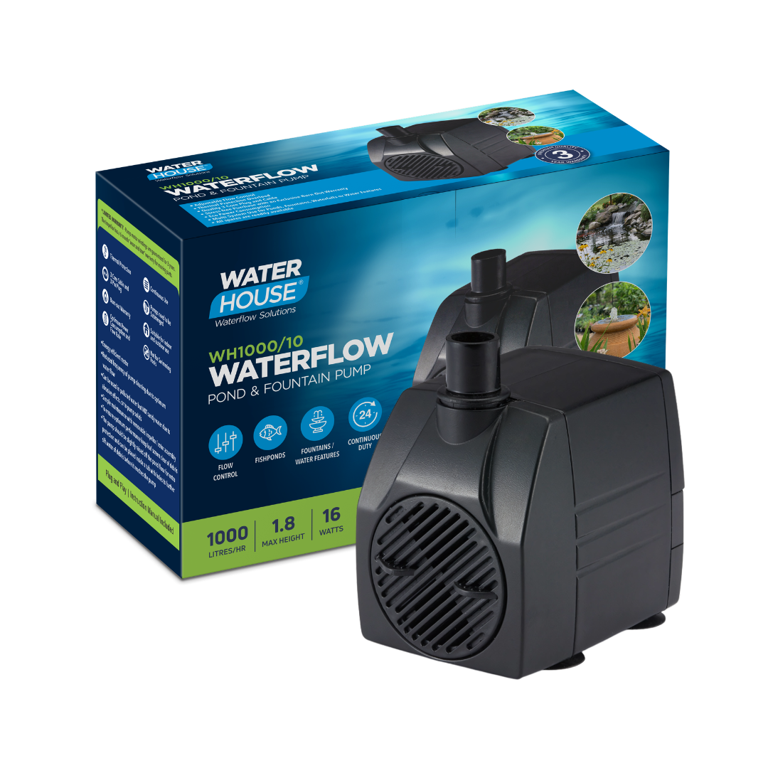 Waterhouse WH1000 1000 L/h Submersible Pond and Fountain Pump for ponds, fountains and decorative water features
