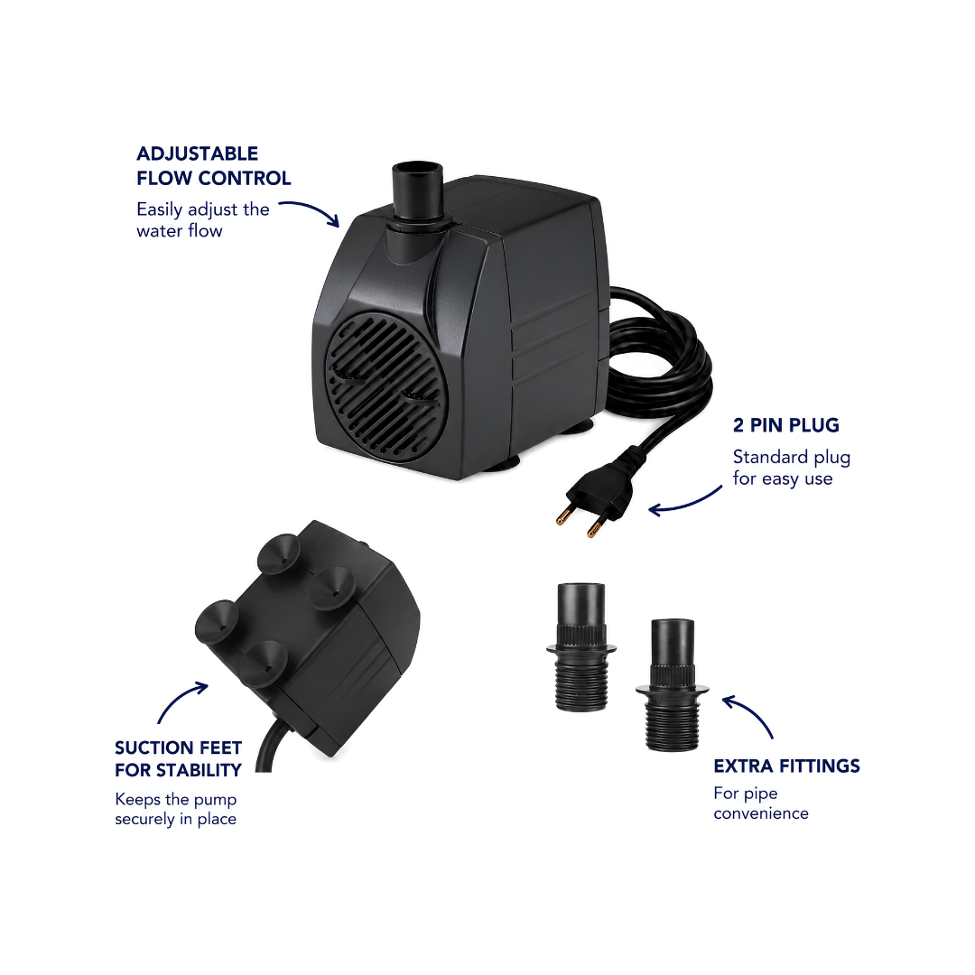 Waterhouse WH1100 Submersible Pond and Fountain Pump with 1.8m maximum lift for ponds, fountains and decorative water features