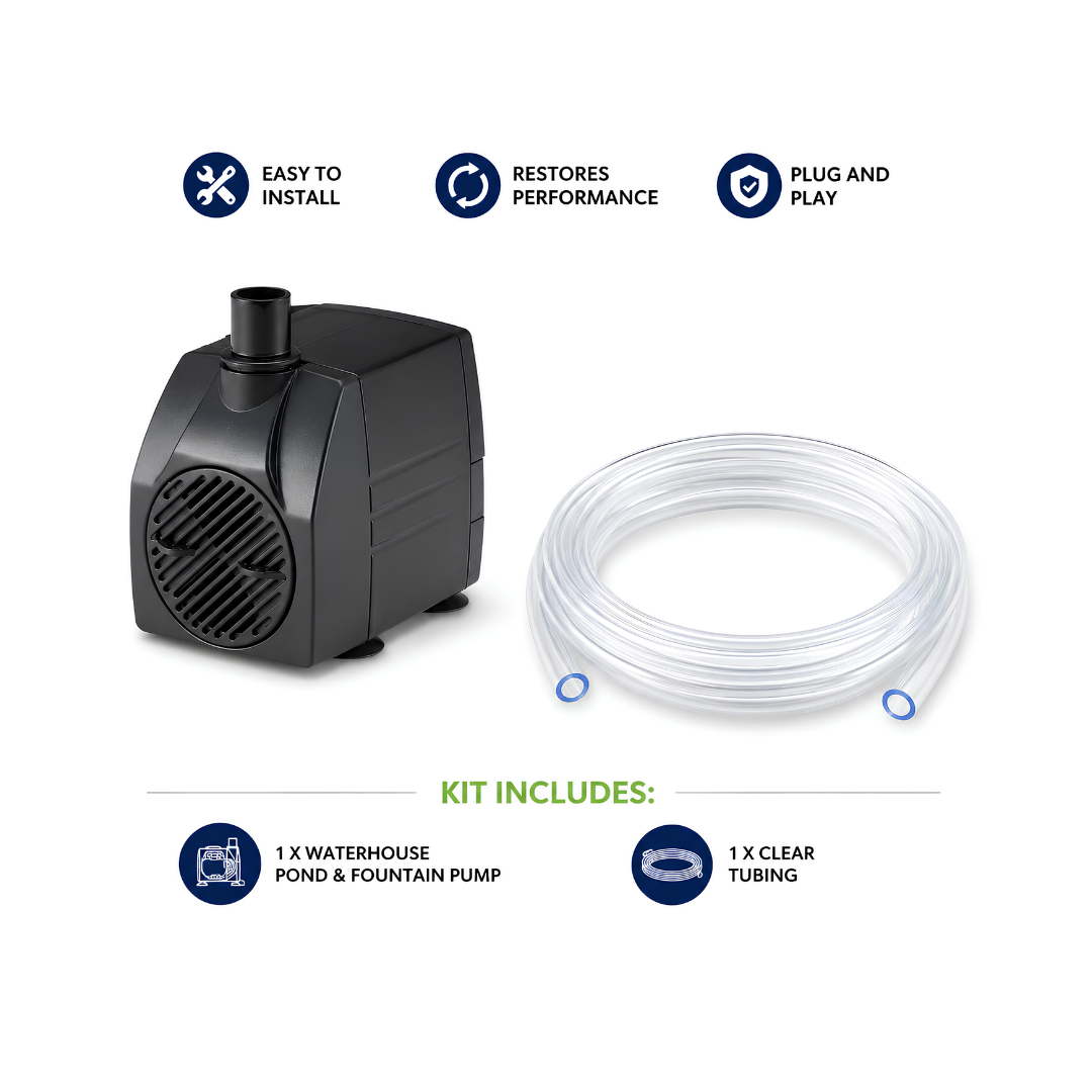 Waterhouse WH1100 Submersible Pond and Fountain Pump with 1.8m maximum lift for ponds, fountains and decorative water features