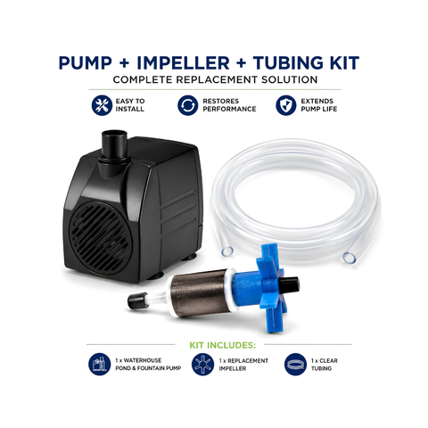 Waterhouse WH1200 1200 L/h Submersible Pond and Fountain Pump with 2.5m maximum lift for ponds, fountains and decorative water features