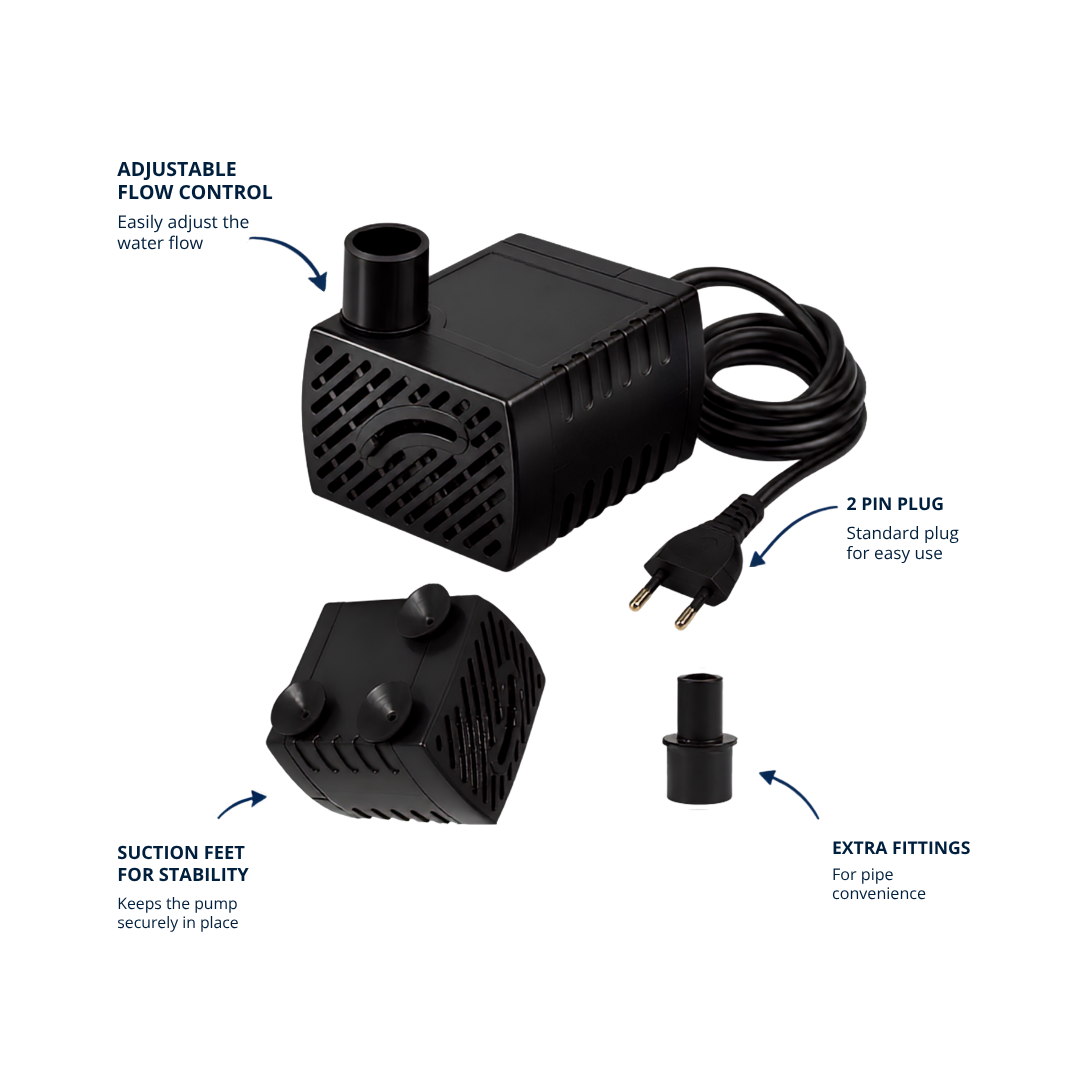 Waterhouse WH150 150 L/h Submersible Pond and Fountain Pump for small ponds, fountains and decorative water features