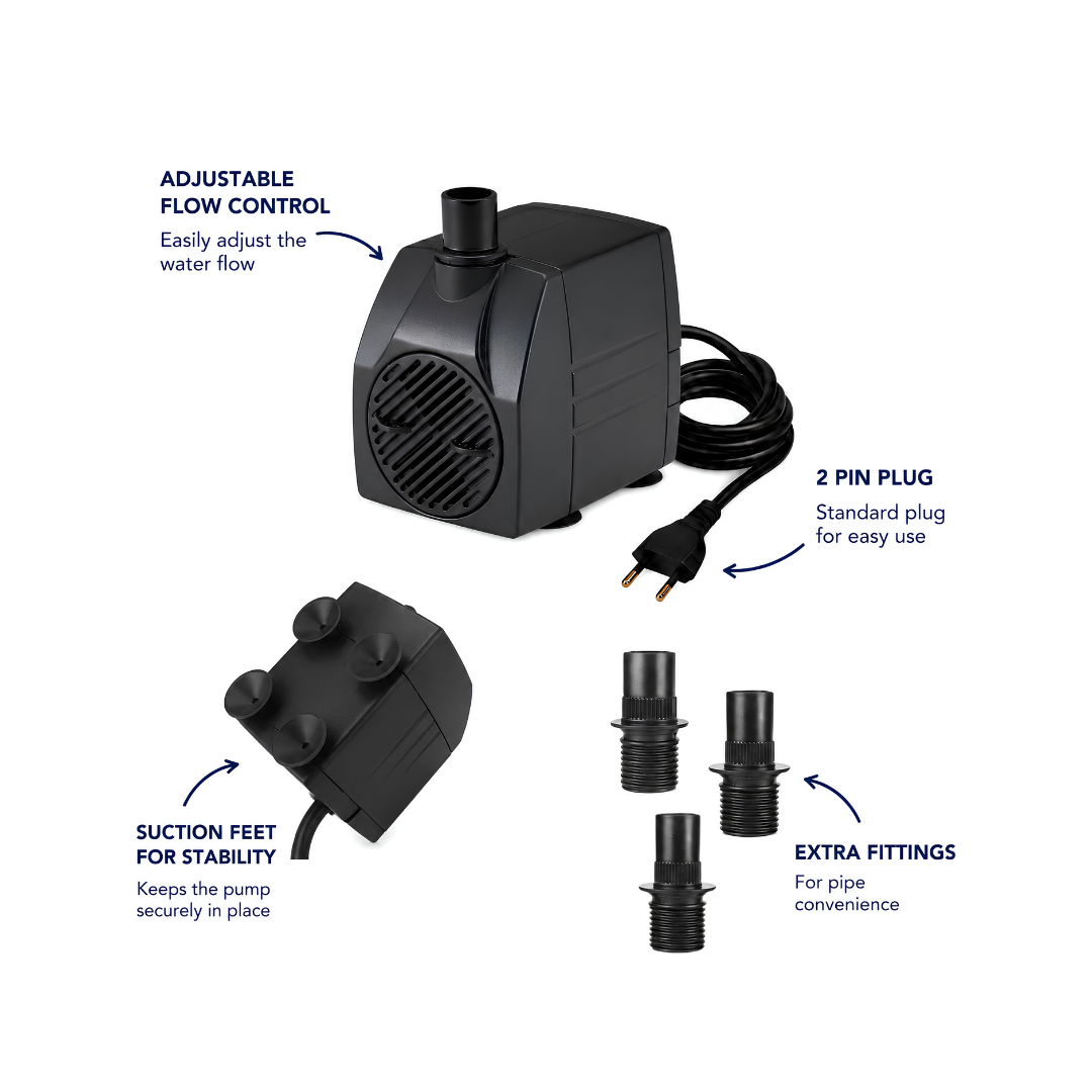 Waterhouse WH2500 Submersible Pond and Fountain Pump with 3m maximum lift for ponds, fountains and decorative water features