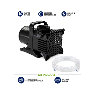 Waterhouse 30000 L/h High Volume Submersible Pond Pump for large ponds, dams, fountains and water features