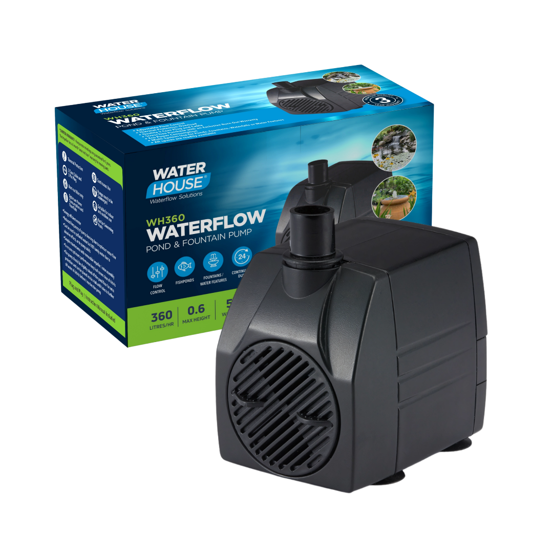 Waterhouse WH360 360 L/h Submersible Pond and Fountain Pump for ponds, fountains and decorative water features