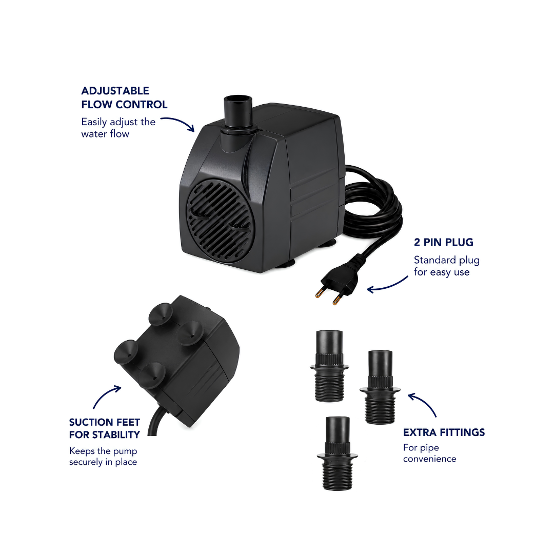 Waterhouse WH4000 Submersible Pond and Fountain Pump with 3.5m maximum lift for ponds, fountains and decorative water features