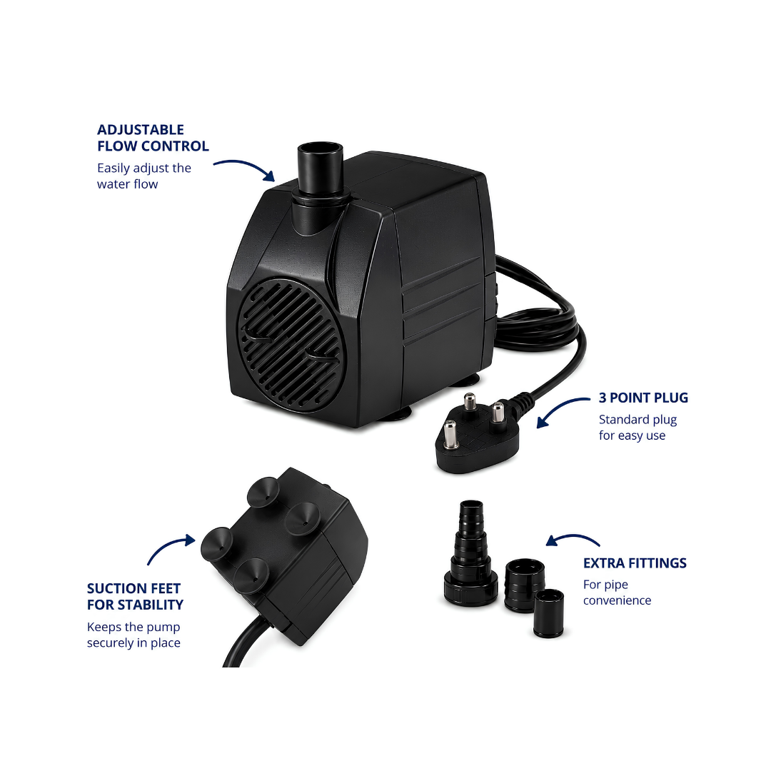 Waterhouse WH620 620 L/h Submersible Pond and Fountain Pump for ponds, fountains and decorative water features