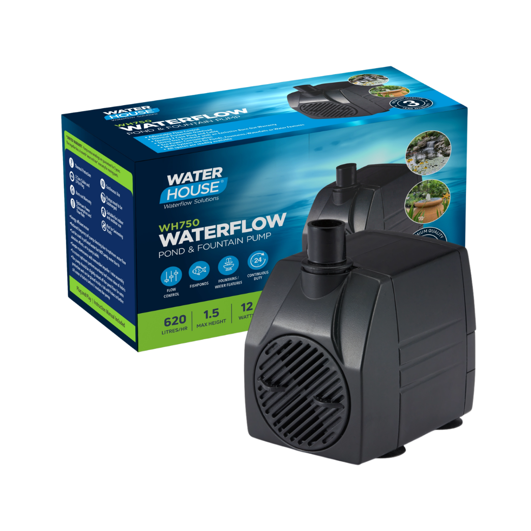 Waterhouse WH750 Submersible Fountain Pump with 1.5m maximum head for ponds, fountains and decorative water features