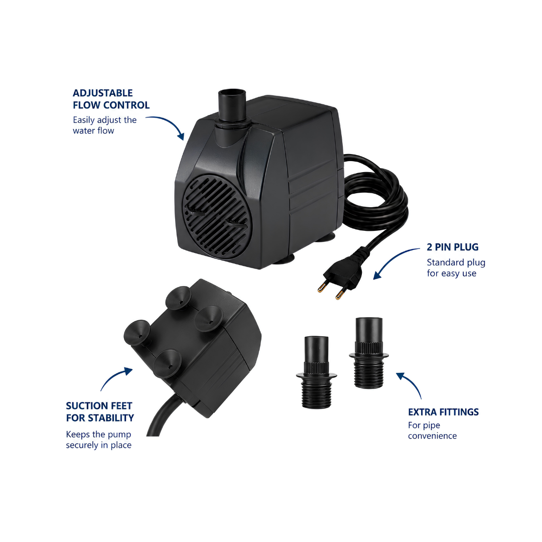 Waterhouse WH750 Submersible Fountain Pump with 1.5m maximum head for ponds, fountains and decorative water features