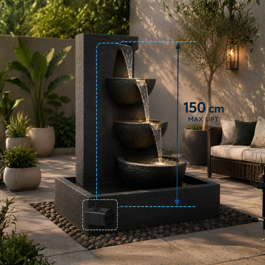 Waterhouse WH750 Submersible Fountain Pump with 1.5m maximum head for ponds, fountains and decorative water features