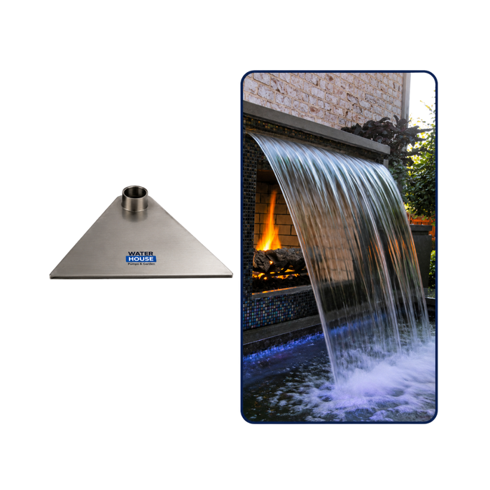 Stainless Steel Letterbox Water Curtain Spout | 300mm–1000mm