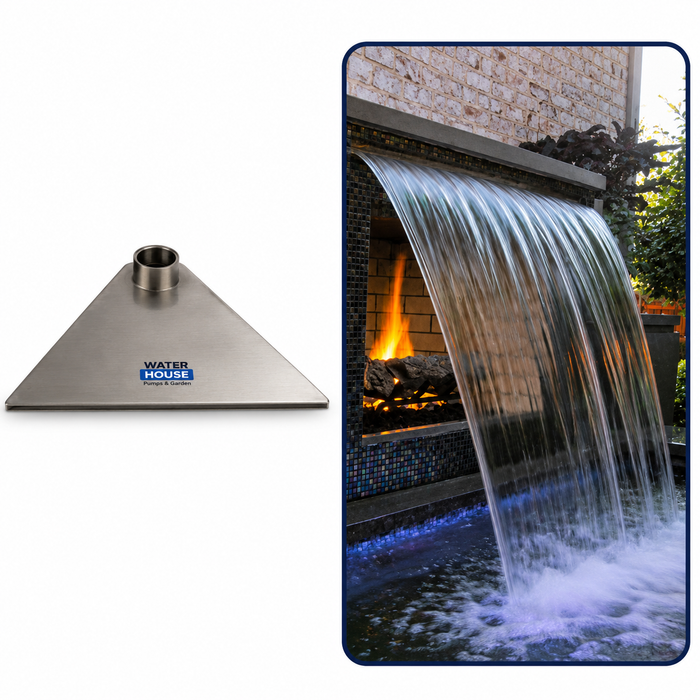 Stainless Steel Letterbox Water Curtain Spout | 300mm–1000mm