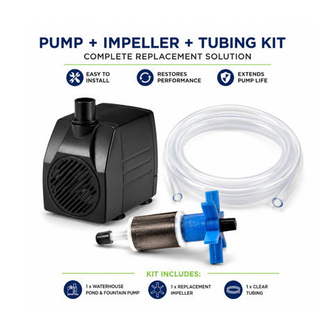 Waterhouse WH1200 Pond & Fountain Pump – 1200 L/H Water Feature Pump with Short Cable