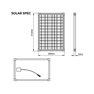 Waterhouse Solar Pond and Fountain Pump Kit 1400L/H with 25W solar panel, 18V 10W submersible fountain pump, two interchangeable fountain nozzles and extension pipes for garden ponds and outdoor water features.