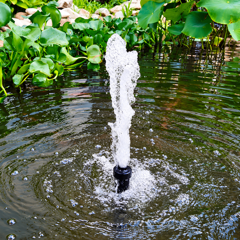 Waterhouse Solar Pond and Fountain Pump Kit 1800L/H with 40W solar panel, 18V 20W submersible fountain pump, three interchangeable fountain nozzles and extension pipes for garden ponds and outdoor water features.