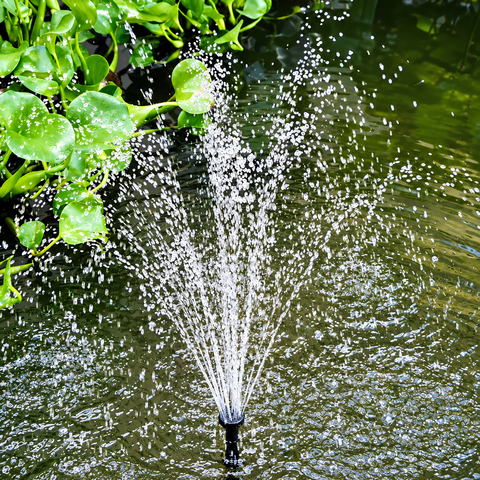 Waterhouse Solar Pond and Fountain Pump Kit 1800L/H with 40W solar panel, 18V 20W submersible fountain pump, three interchangeable fountain nozzles and extension pipes for garden ponds and outdoor water features.