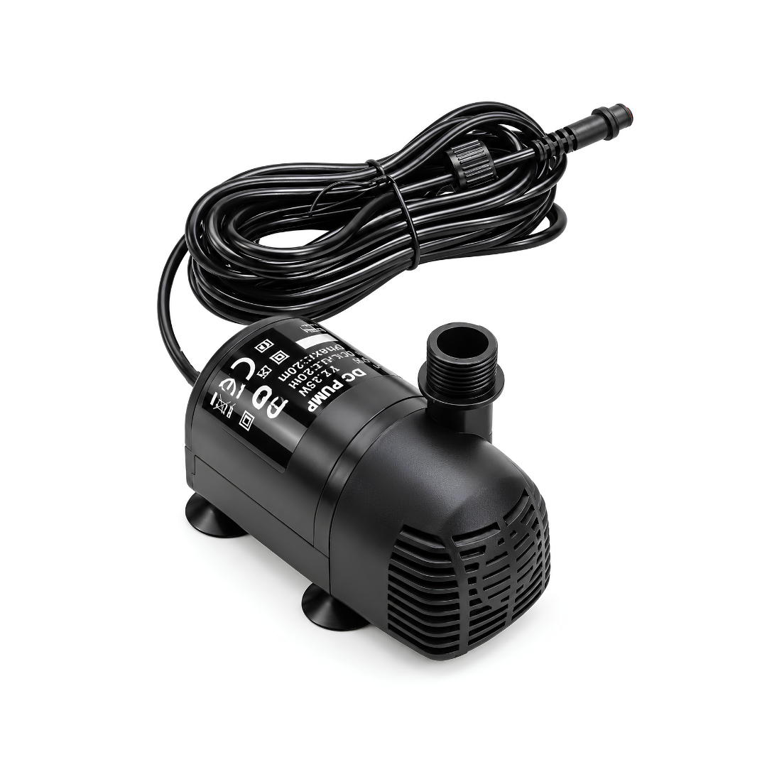 Waterhouse Solar Pond and Fountain Pump Kit 1800L/H with 40W solar panel, 18V 20W submersible fountain pump, three interchangeable fountain nozzles and extension pipes for garden ponds and outdoor water features.