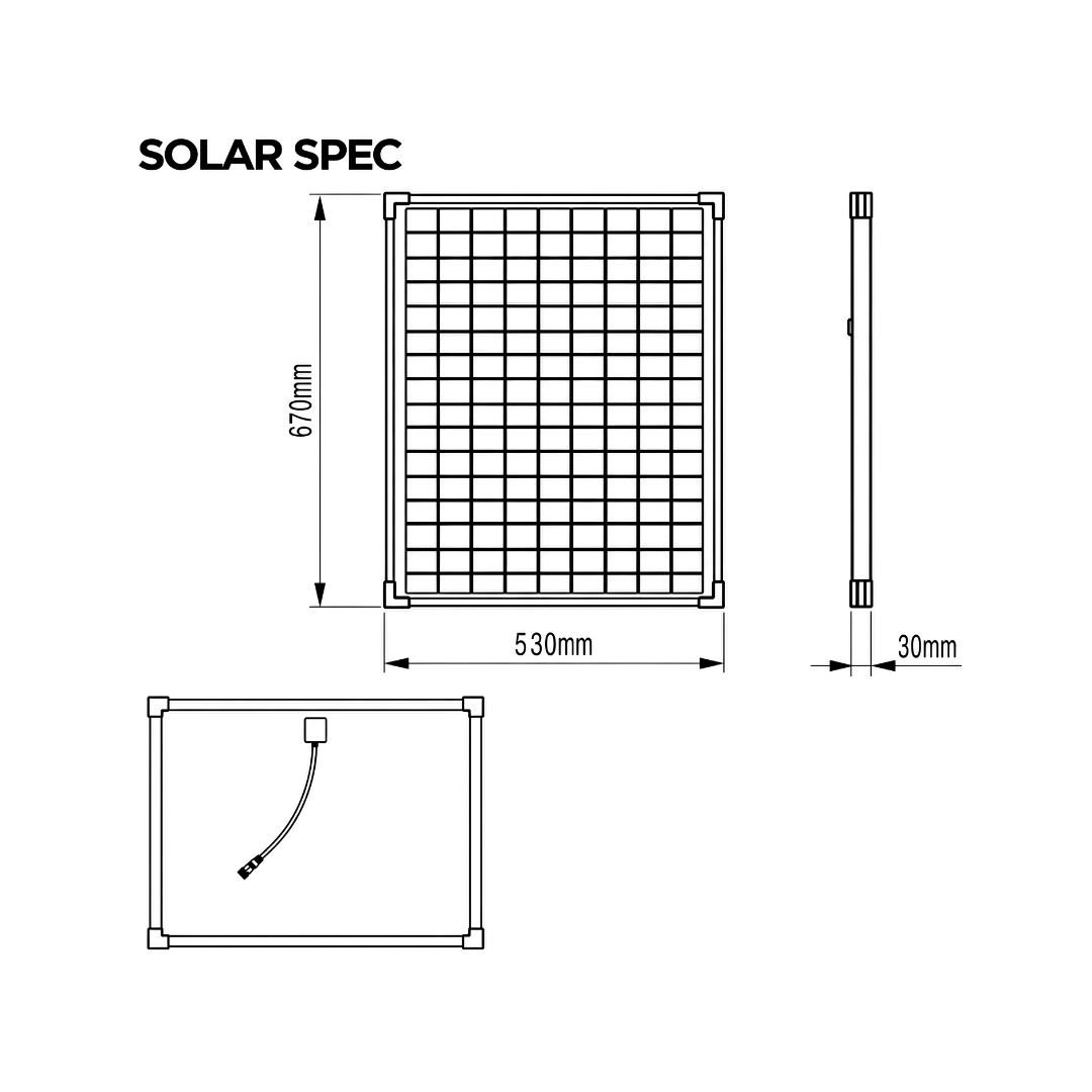 Waterhouse Solar Pond and Fountain Pump Kit 2000L/H with 35W solar panel, 18V 17W submersible fountain pump, adjustable water flow, dry run protection and two interchangeable fountain nozzles for garden ponds and outdoor water features.