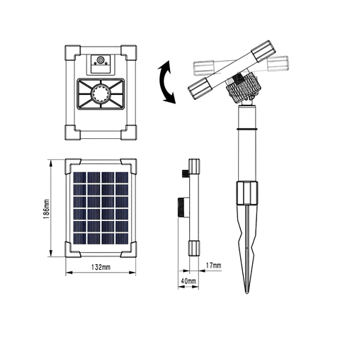 Waterhouse Solar Pond and Fountain Pump Kit 200L/H with 2.5W solar panel, 6V submersible water pump, adjustable flow, fountain nozzles and mounting accessories for small garden ponds and water features.